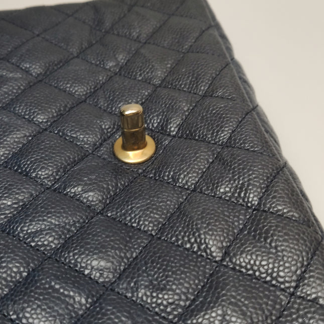 Chanel Paris Limited Small Navy Caviar Leather Gold Hardware 2015-16