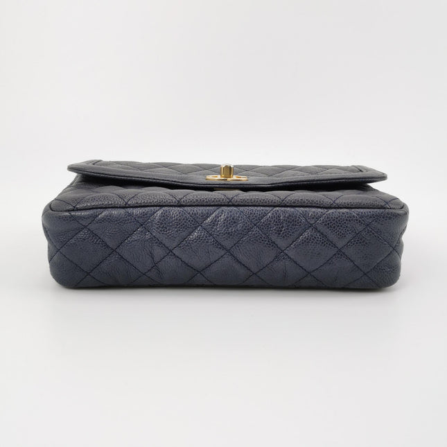 Chanel Paris Limited Small Navy Caviar Leather Gold Hardware 2015-16