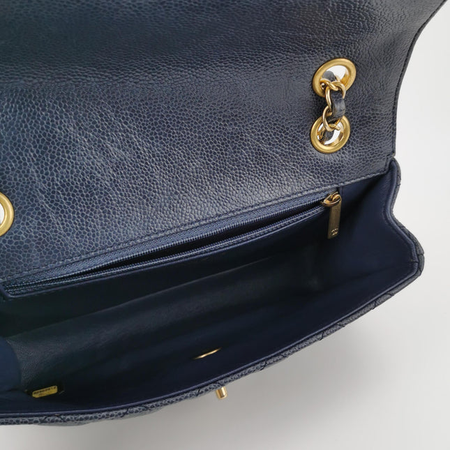 Chanel Paris Limited Small Navy Caviar Leather Gold Hardware 2015-16