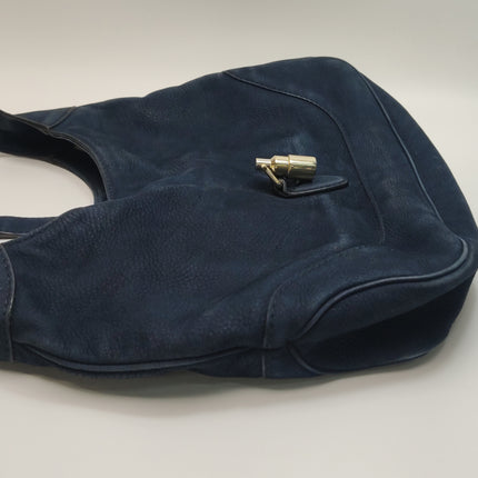 Sac Gucci Jackie 1961 en daim bleu marine, taille moyenne