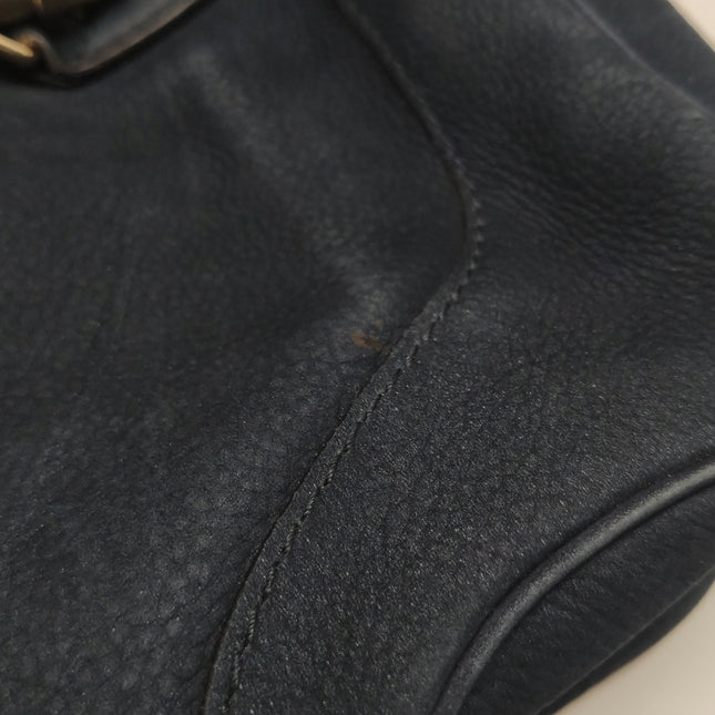 Gucci Jackie 1961 Medium Navy Suede Leather Bag