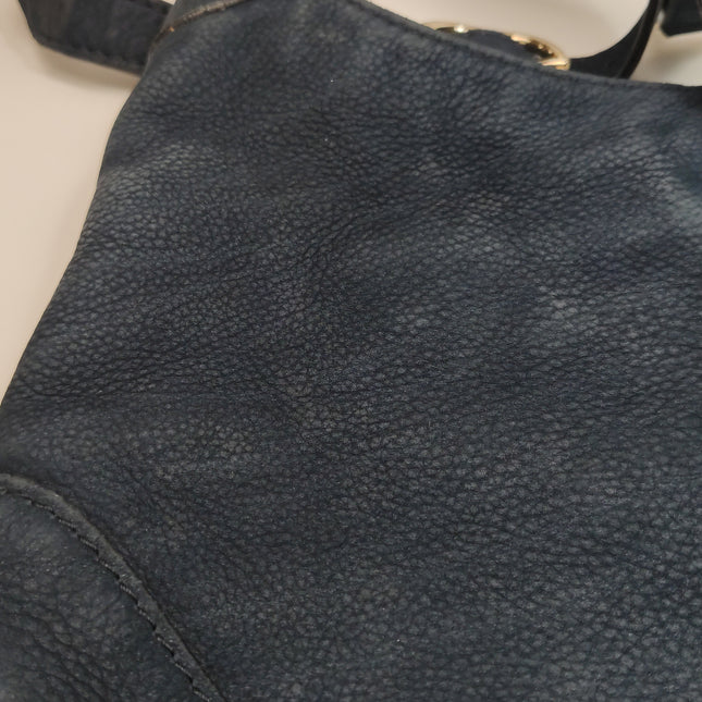 Gucci Jackie 1961 Medium Navy Suede Leather Bag