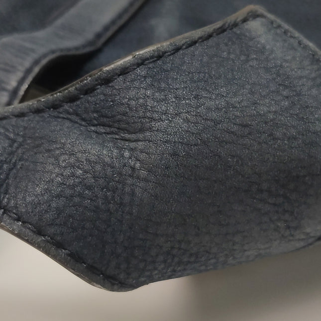 Gucci Jackie 1961 Medium Navy Suede Leather Bag