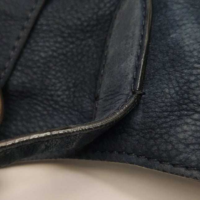 Gucci Jackie 1961 Medium Navy Suede Leather Bag