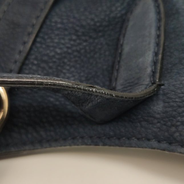 Gucci Jackie 1961 Medium Navy Suede Leather Bag