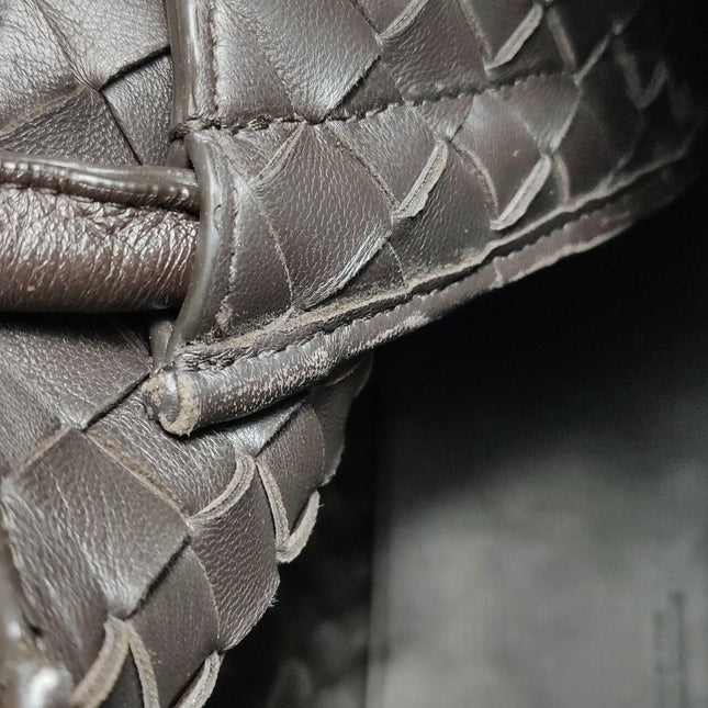 Bottega Veneta Andiamo Large Dark Chocolate Brown Handbag