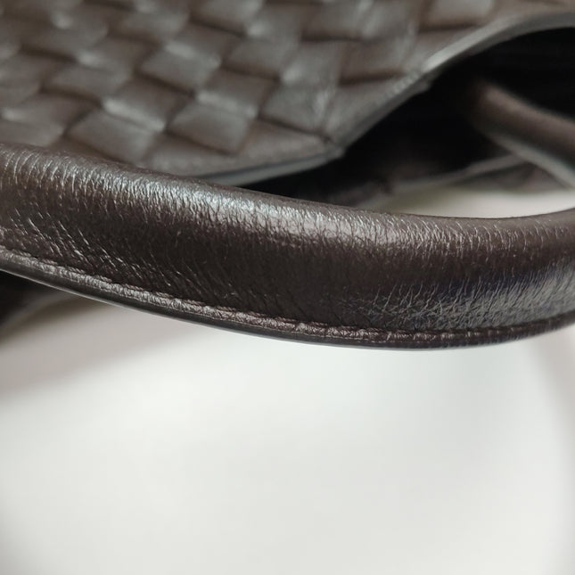 Bottega Veneta Andiamo Large Dark Chocolate Brown Handbag