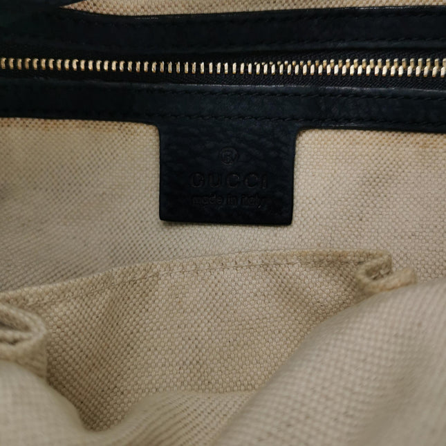 Gucci Jackie 1961 Medium Navy Suede Leather Bag