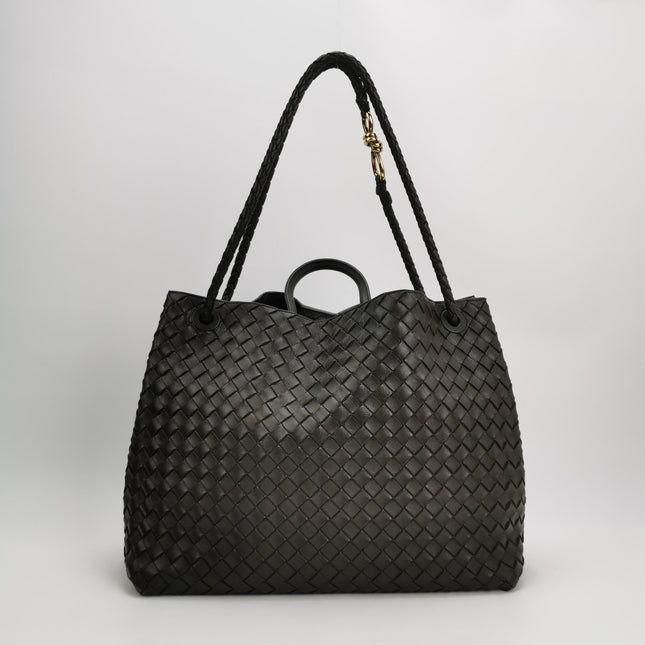 Bottega Veneta Andiamo Large Dark Chocolate Brown Handbag