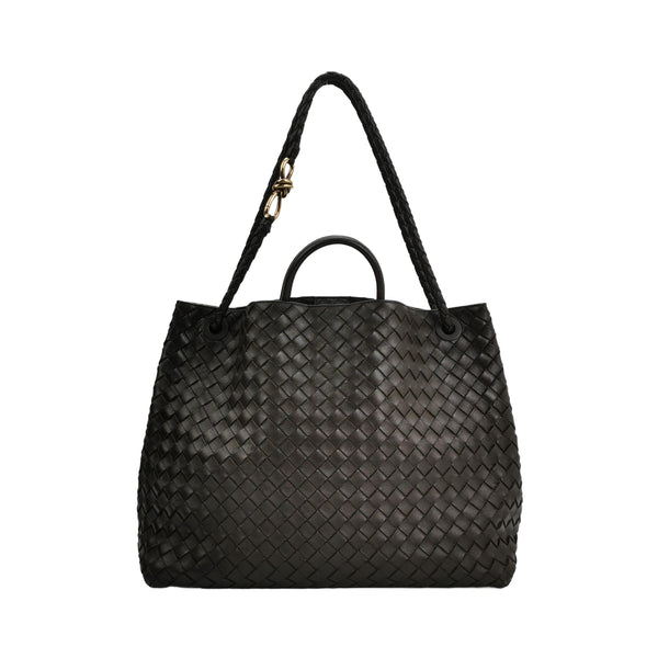 Bottega Veneta Andiamo Large Dark Chocolate Brown Handbag