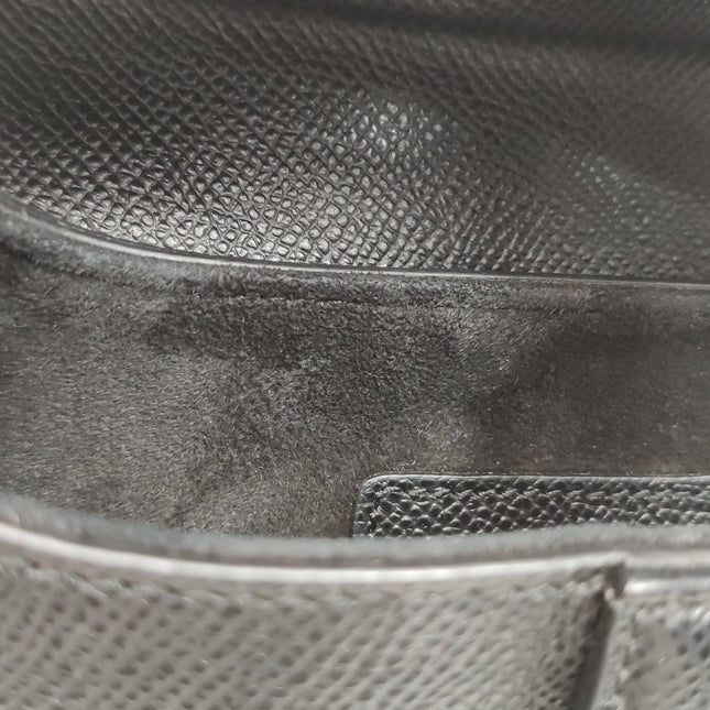 Dior Saddle Mini Black Grained Leather Handbag
