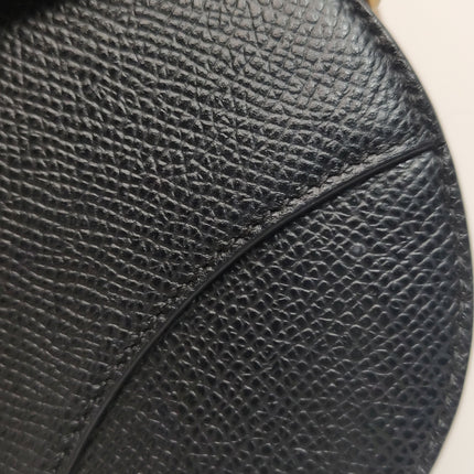 Dior Saddle Mini Black Grained Leather Handbag