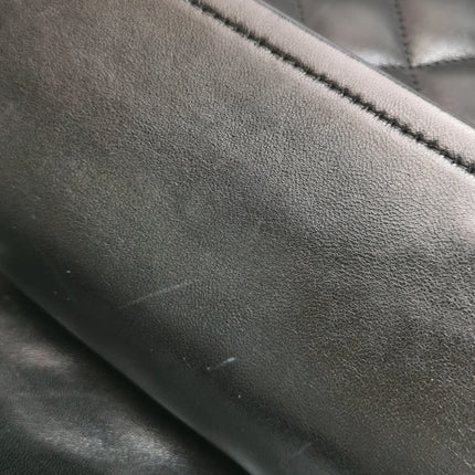 Chanel Classic Flap Jumbo Black Lambskin Leather Double Flap Silver Hardware 2011