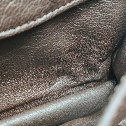 Sac bandoulière Prada Messenger en poulain imprimé léopard avec franges