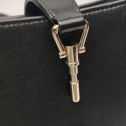 Sac à bandoulière en cuir noir petit modèle Gucci Jackie 1961 Fermoir S24