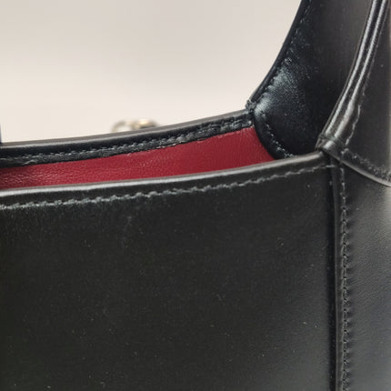 Sac à bandoulière en cuir noir petit modèle Gucci Jackie 1961 Fermoir S24