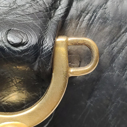 Sac à main Gucci Bamboo 1947 moyen en cuir noir