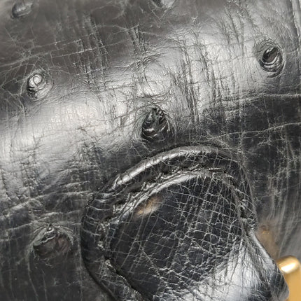 Sac à main Gucci Bamboo 1947 moyen en cuir noir