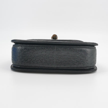 Sac à main Gucci Bamboo 1947 moyen en cuir noir