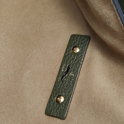 Sac à bandoulière Gucci Softbit Maxi en cuir de veau vert olive 2024