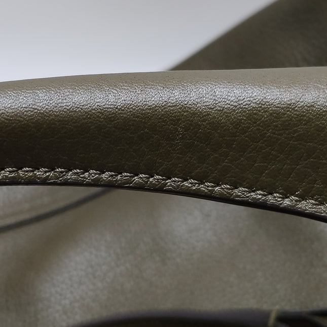 Gucci Softbit Maxi Shoulder Bag Olive Green Calfskin Leather 2024