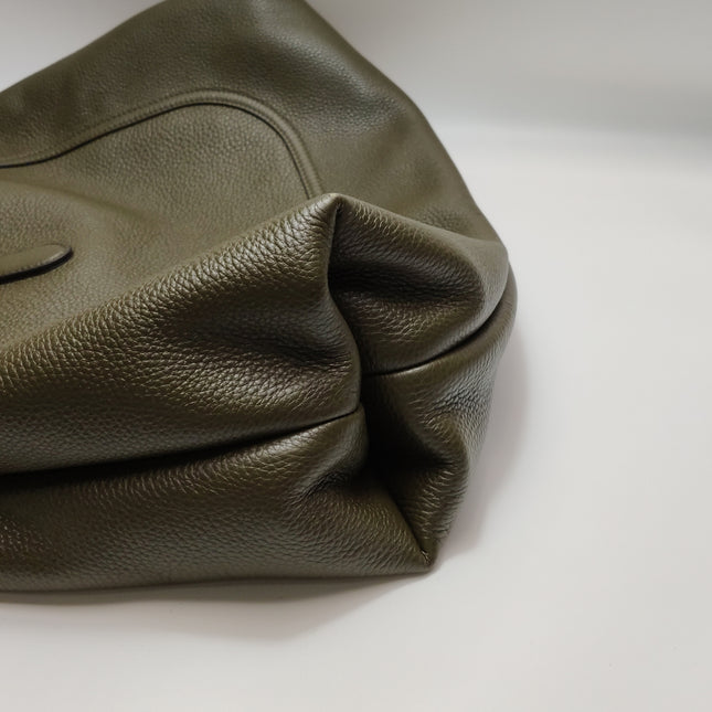 Gucci Softbit Maxi Shoulder Bag Olive Green Calfskin Leather 2024