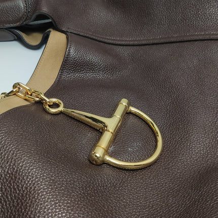 Sac à bandoulière Gucci Softbit Maxi en cuir de veau marron foncé