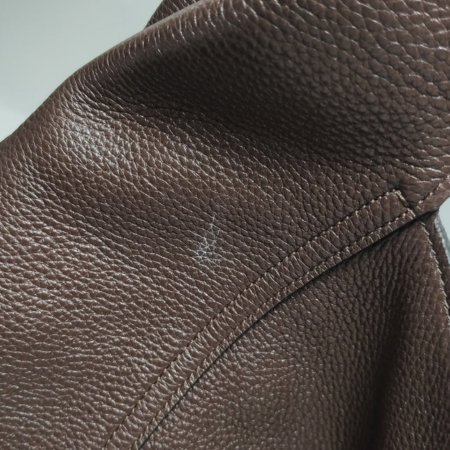 Sac à bandoulière Gucci Softbit Maxi en cuir de veau marron foncé