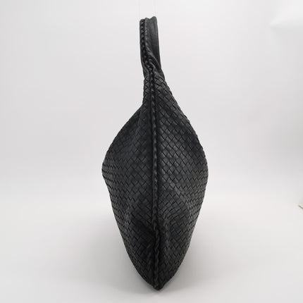 Bottega Veneta Veneta Sac Hobo Maxi en Cuir Noir 52-54cm