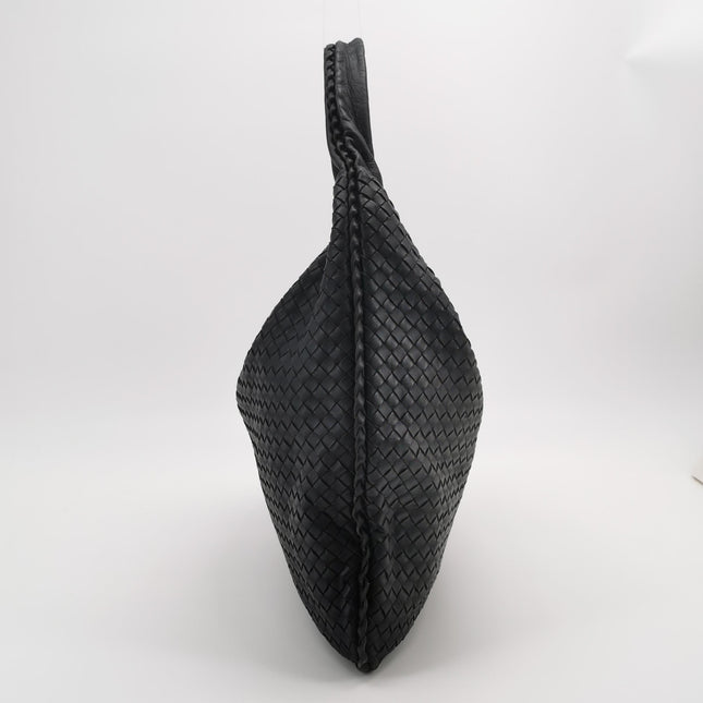 Bottega Veneta Veneta Hobo Maxi Black Leather 52-54cm