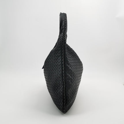 Bottega Veneta Veneta Sac Hobo Maxi en Cuir Noir 52-54cm