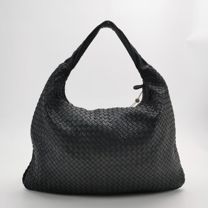 Bottega Veneta Veneta Sac Hobo Maxi en Cuir Noir 52-54cm