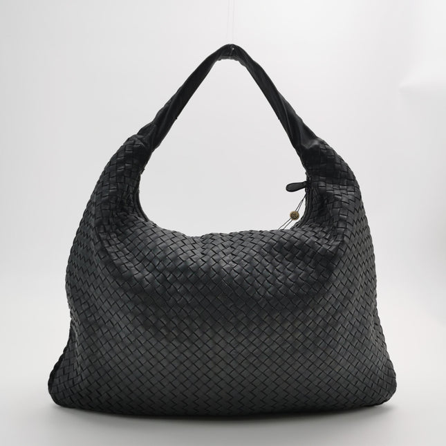 Bottega Veneta Veneta Hobo Maxi Black Leather 52-54cm