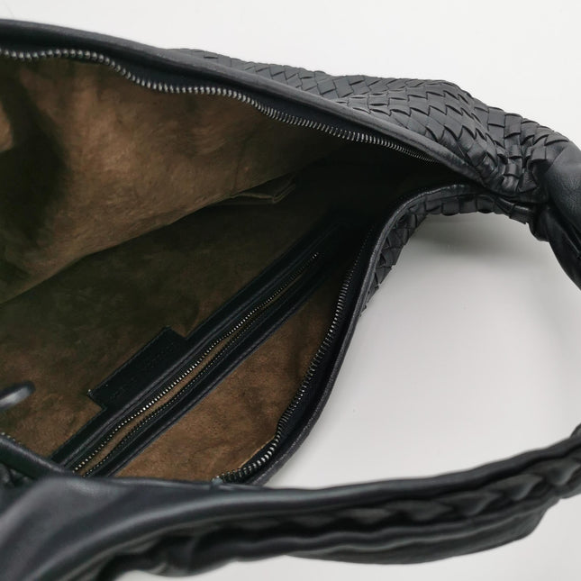 Bottega Veneta Veneta Hobo Maxi Black Leather 52-54cm