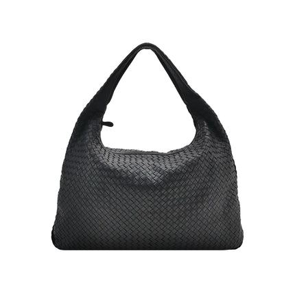 Bottega Veneta Veneta Sac Hobo Maxi en Cuir Noir 52-54cm