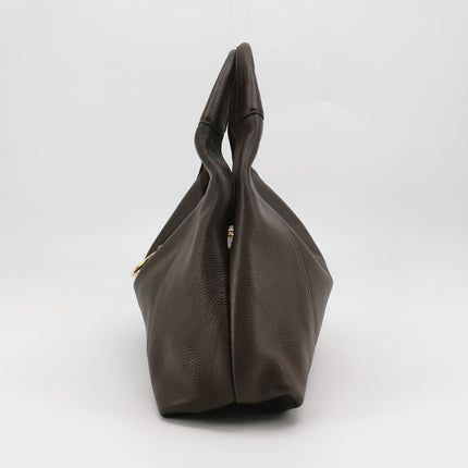 Sac à bandoulière Gucci Softbit Maxi en cuir de veau marron foncé