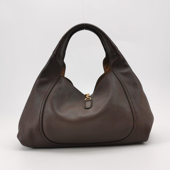 Sac à bandoulière Gucci Softbit Maxi en cuir de veau marron foncé