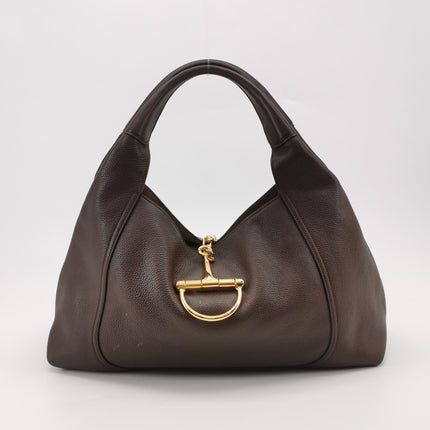 Sac à bandoulière Gucci Softbit Maxi en cuir de veau marron foncé