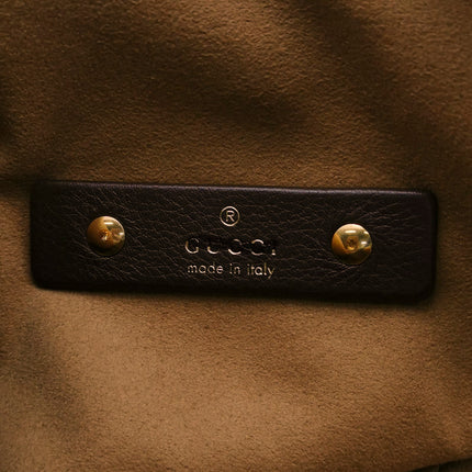 Sac à bandoulière Gucci Softbit Maxi en cuir de veau marron foncé