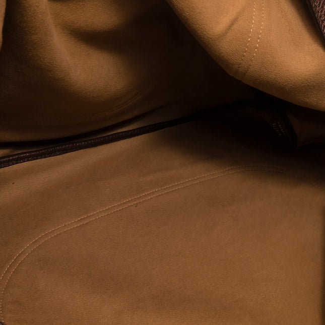 Sac à bandoulière Gucci Softbit Maxi en cuir de veau marron foncé