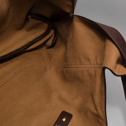 Sac à bandoulière Gucci Softbit Maxi en cuir de veau marron foncé