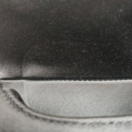 Sac Dior Saddle Mini Bleu Gris Soie avec Boucles Incrustées de Cristaux