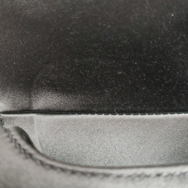 Dior Saddle Mini Silk Blue Grey with Crystal Embedded Buckles