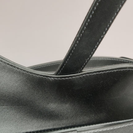 Sac Dior Saddle Mini Bleu Gris Soie avec Boucles Incrustées de Cristaux