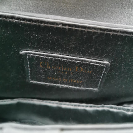 Sac Dior Saddle Mini Bleu Gris Soie avec Boucles Incrustées de Cristaux