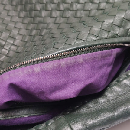 Bottega Veneta Belly Hobo Intrecciato Dark Green Nappa Leather Large 50cm