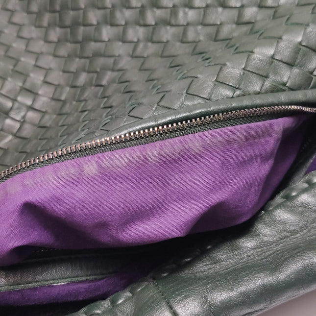Bottega Veneta Belly Hobo Intrecciato Dark Green Nappa Leather Large 50cm