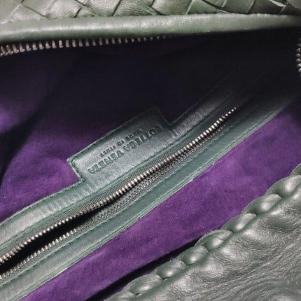 Bottega Veneta Belly Hobo Intrecciato Dark Green Nappa Leather Large 50cm