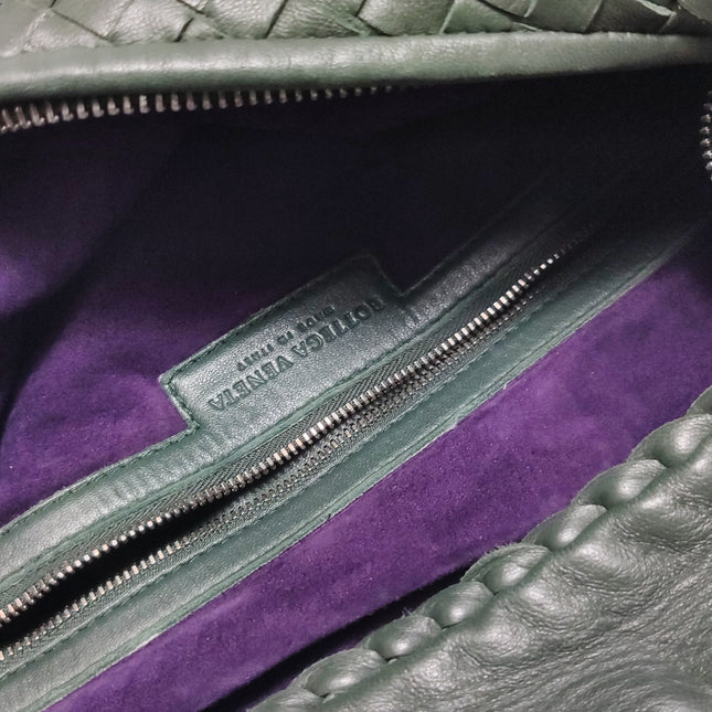 Bottega Veneta Belly Hobo Intrecciato Dark Green Nappa Leather Large 50cm