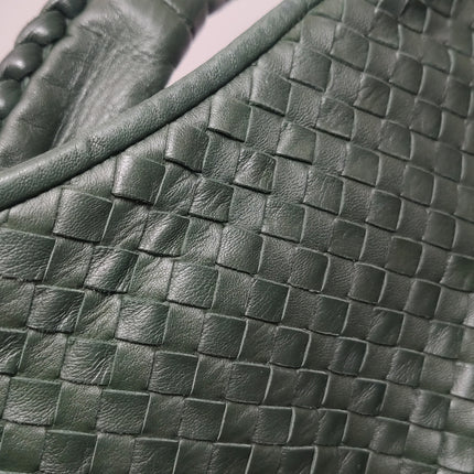 Bottega Veneta Belly Hobo Intrecciato Dark Green Nappa Leather Large 50cm